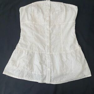 White mini dress or could be used as a top